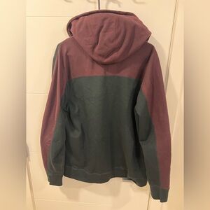 Reigning Champ Burgundy and Green Hoodie